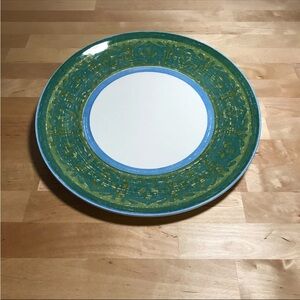 Vintage Unbranded Ceramic Fleur De Lis Pattern Decorative Serving Plate